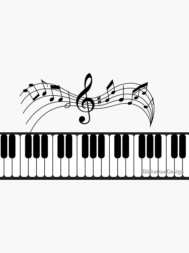 Sticker clavier de piano et notes de musique - Musique/instruments