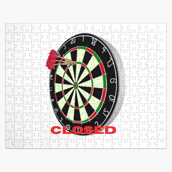 "Closed, dart tournament " Jigsaw Puzzle for Sale by Kdcahokia Redbubble