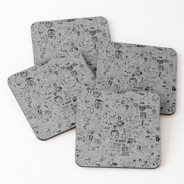 Item preview, SATANIC PANIC! Vintage Clip Art Zine Style Collage (Grey) designed and sold by jesseladret.