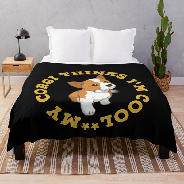 Item preview, Cute corgi design, Funny corgi quote, My corgi thinks i'm cool.  designed and sold by efenem.