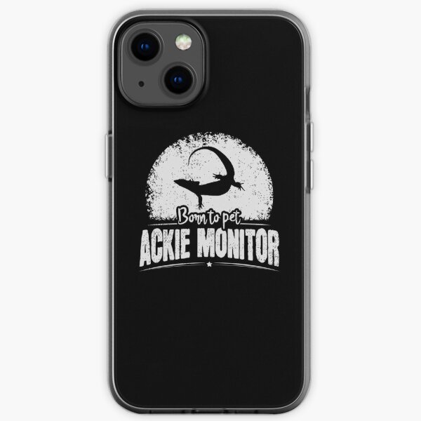Born To Pet Ackie Monitor Lizard Funny Saying iPhone Soft Case