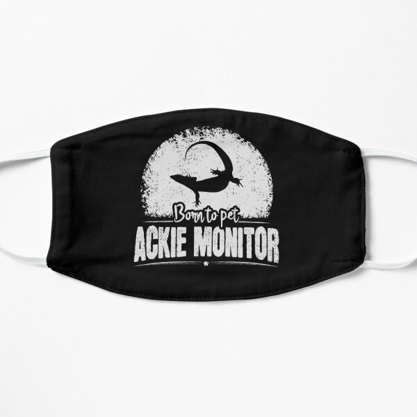 Born To Pet Ackie Monitor Lizard Funny Saying Flat Mask