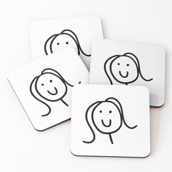 Item preview, Smiling Girl Doodle designed and sold by Foodoze Clothing.