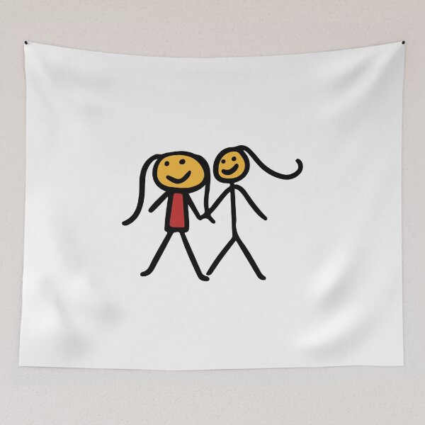 Item preview, Girls Holding Hands Doodle designed and sold by Foodoze Clothing.