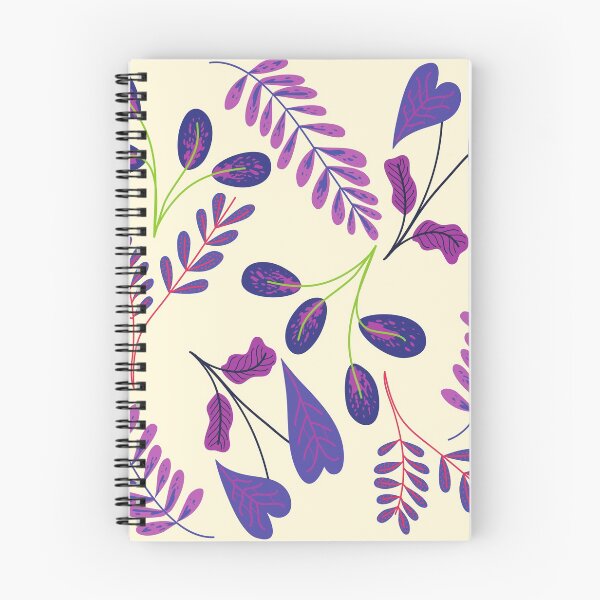 Item preview, vivid purple leaves on cream designed and sold by azurebleu.