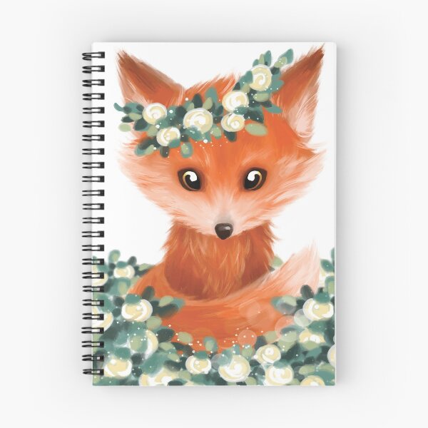 Item preview, Adorable Fox with Flowers  designed and sold by Juliemorey.