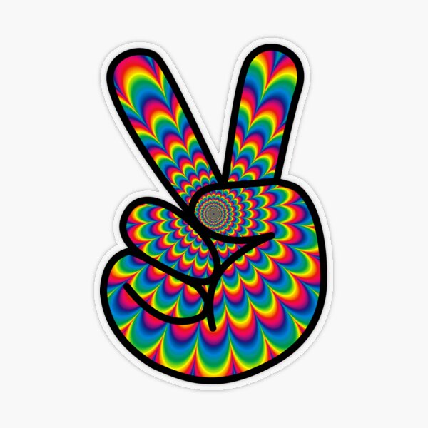 Peace Hippie Psychedelic Hand Transparent Background - Hippie