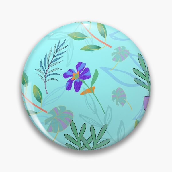 Item preview, Tropic leaves and flowers (light blue) designed and sold by ojasha.