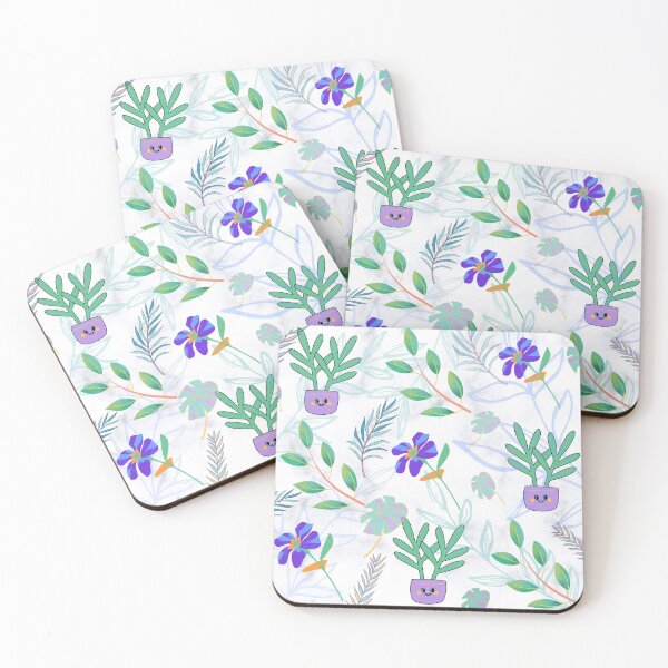 Item preview, Tropic leaves and flowers (white) designed and sold by ojasha.