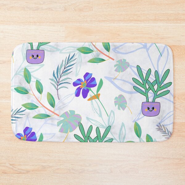 Item preview, Tropic leaves and flowers (white) designed and sold by ojasha.
