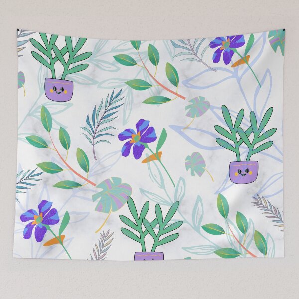 Item preview, Tropic leaves and flowers (white) designed and sold by ojasha.