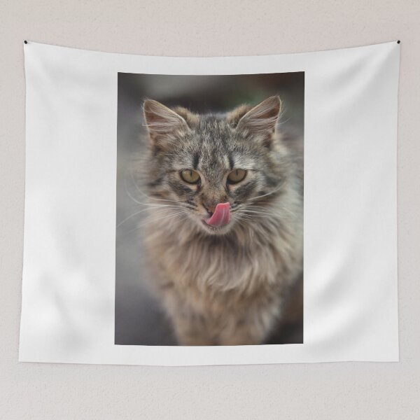 Item preview, Portrait of cute fluffy cat designed and sold by olena2552.