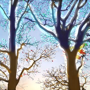Artwork thumbnail, Merging Blue and Golden Sunset Photo Design by AheraRoses