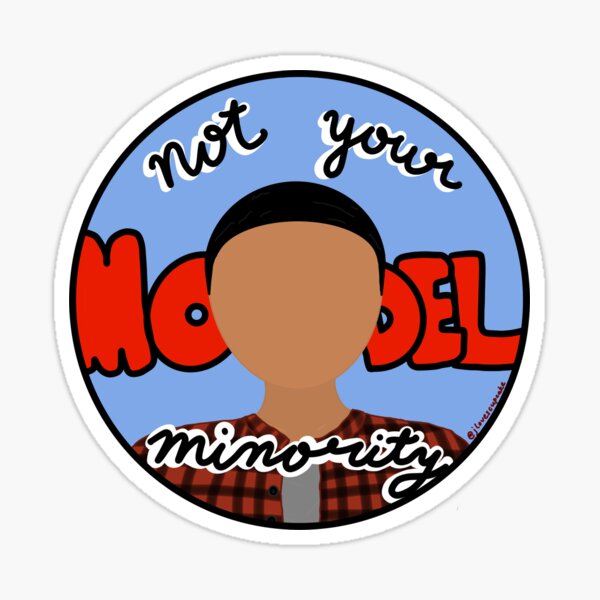 "Not Your Model Minority" Man 2 Sticker