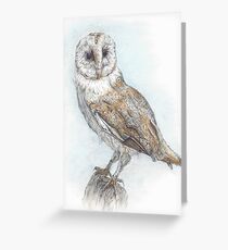 Tea Stained Owl Greeting Card