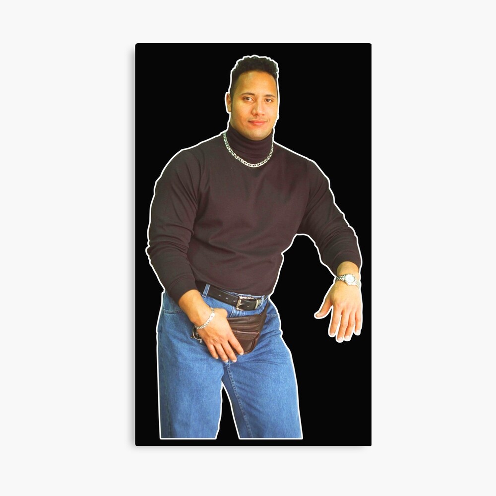 the rock black turtleneck