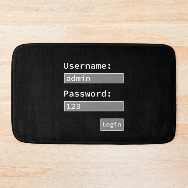 Item preview, Login Form, Username Admin Password 123, Software Developer, Software Engineer, Computer Science, Programmer, Programming Humor designed and sold by Max-Wear.