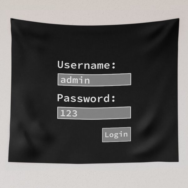Item preview, Login Form, Username Admin Password 123, Software Developer, Software Engineer, Computer Science, Programmer, Programming Humor designed and sold by Max-Wear.