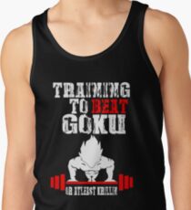 Camiseta de tirantes Entrenamiento para vencer a Goku Funny Gag para hombres y mujeres