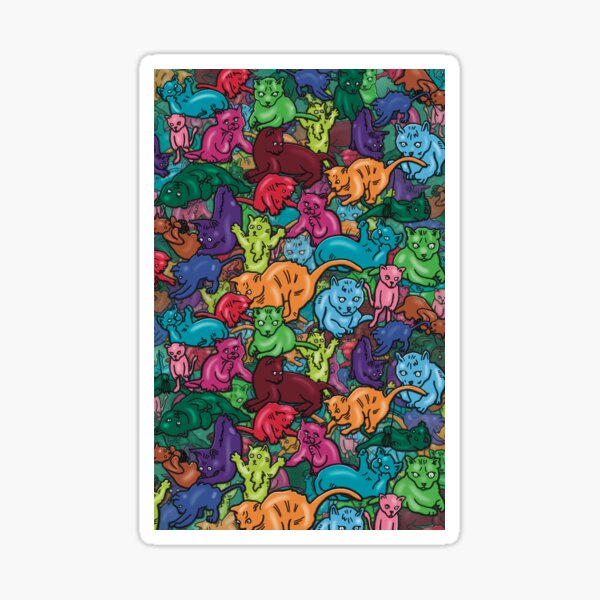 Colourful Cats Sticker