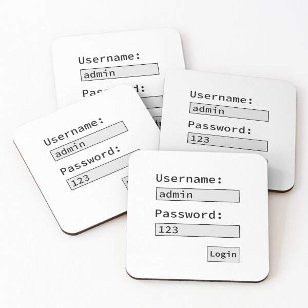 Item preview, Login Form, Username Admin Password 123, Software Developer, Software Engineer, Computer Science, Programmer, Programming Humor, Light designed and sold by Max-Wear.