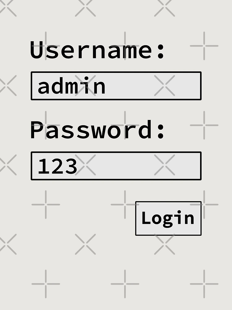 Thumbnail 6 of 6, Premium Oversized Sweatshirt, Login Form, Username Admin Password 123, Software Developer, Software Engineer, Computer Science, Programmer, Programming Humor, Light designed and sold by Max-Wear.