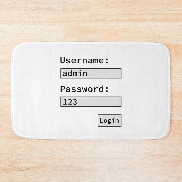 Item preview, Login Form, Username Admin Password 123, Software Developer, Software Engineer, Computer Science, Programmer, Programming Humor, Light designed and sold by Max-Wear.