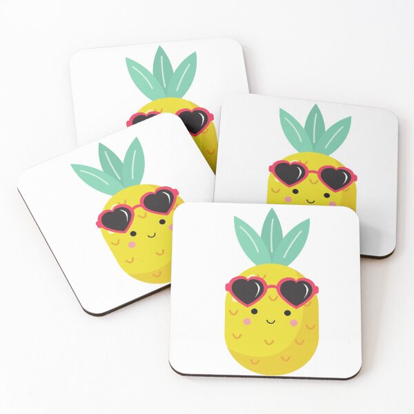 Item preview, Kawaii Pineapple with Sunglasses designed and sold by AllCDESIGNS.