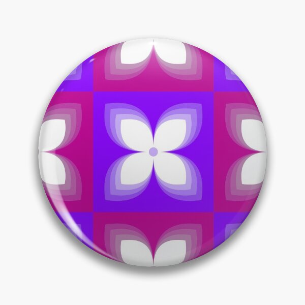 Item preview, Geometric four petal purplish abstract flowers designed and sold by FlamesandFrost.