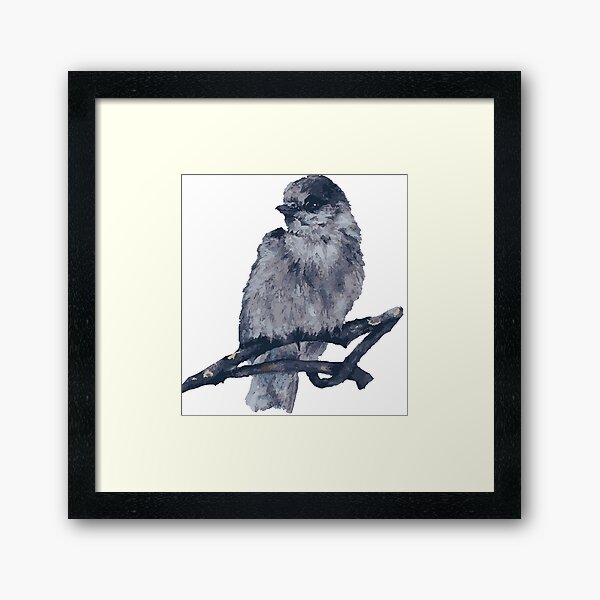 Winter Sweet Blue Bird Framed Art Print
