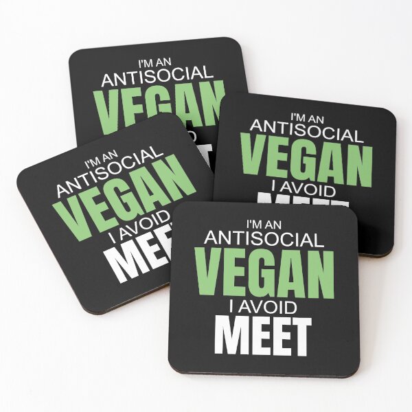Item preview, Funny Anti social Vegan design designed and sold by PlusAdore.