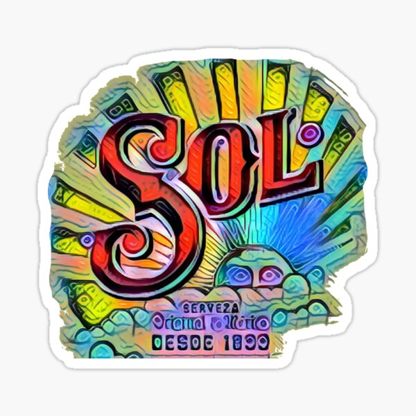 Vista previa del artículo con la obra «Sol Cerveza», diseñado y vendido por We Got Sol.