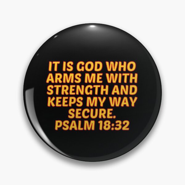 Artikelvorschau, Bibelvers Psalm 18:32 entworfen und verkauft von Prayingwarrior.