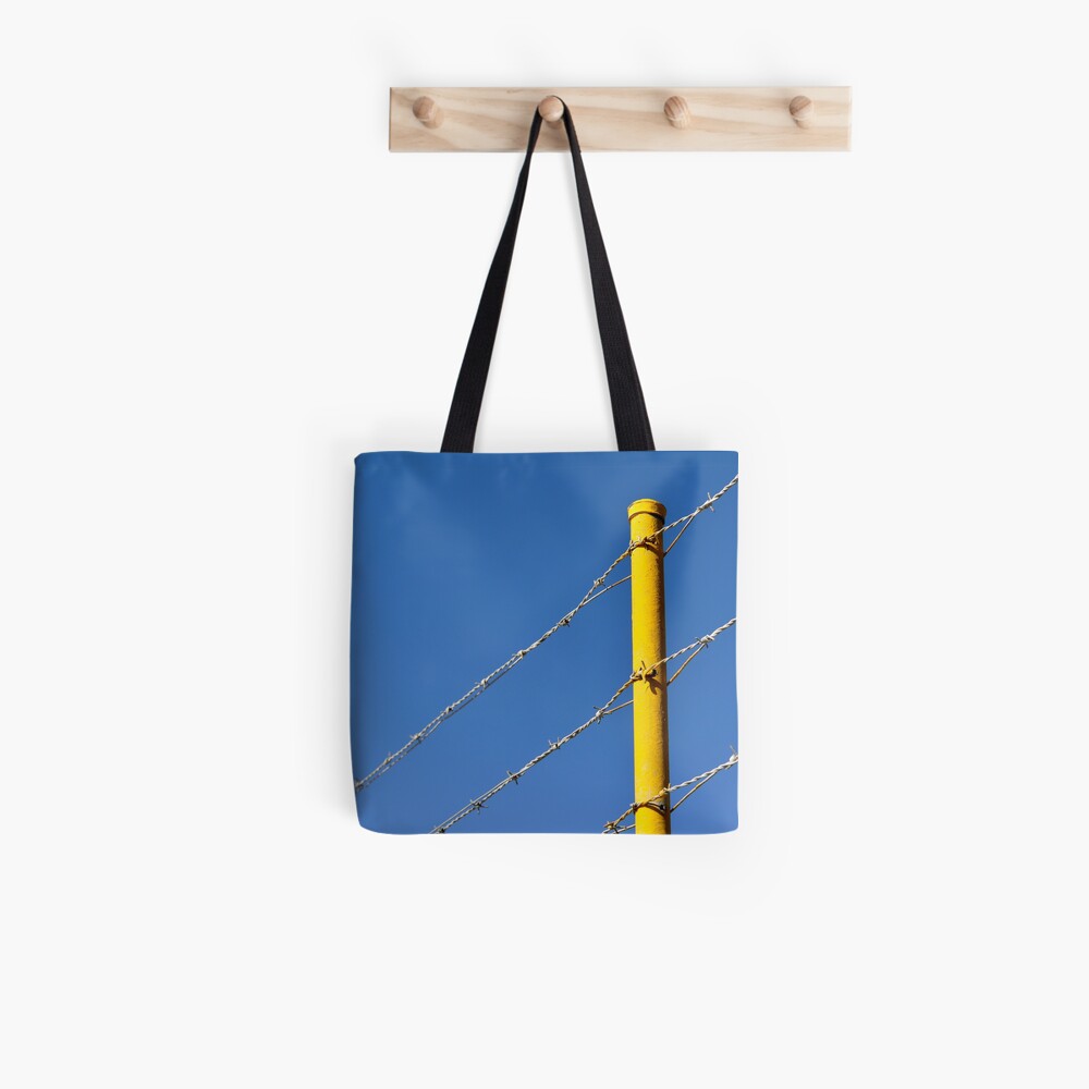 Yellow on Blue Tote Bag