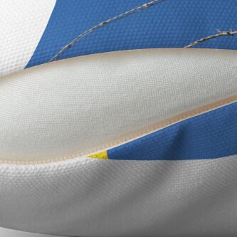 Alternate view of Yellow on Blue Throw Pillow