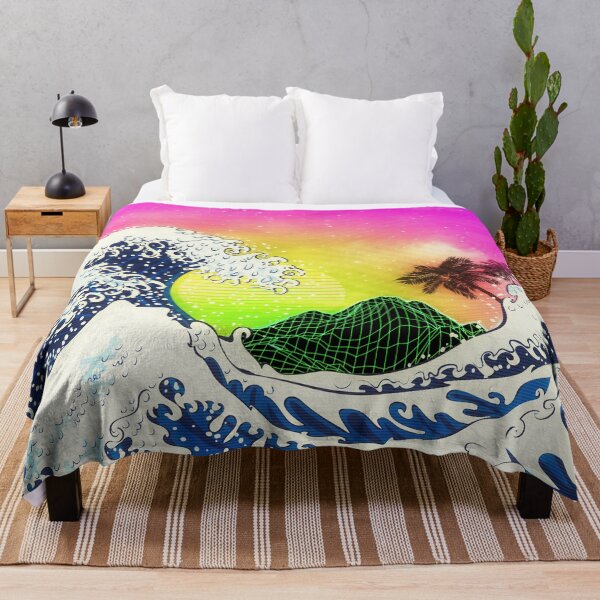 Item preview, Big waves and palm trees designed and sold by AnnArtshock.