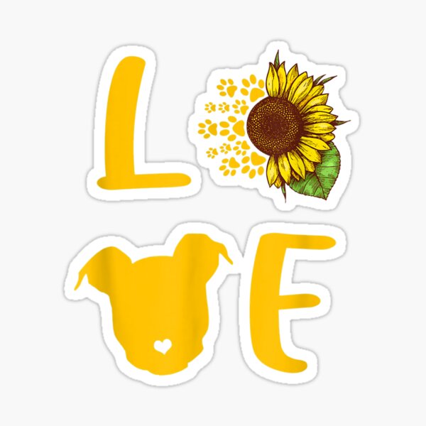 Item preview, Love Pitbull Sunflower Shirt For Dog Lover Owner  designed and sold by JamesArtism.