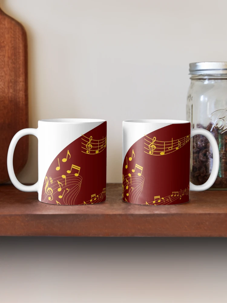 Thumbnail 2 of 6, Coffee Mug, Music Notes Pattern designed and sold by PRB1989.