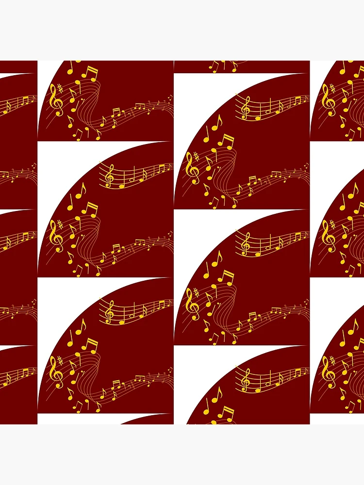 Thumbnail 4 of 4, Clock, Music Notes Pattern designed and sold by PRB1989.