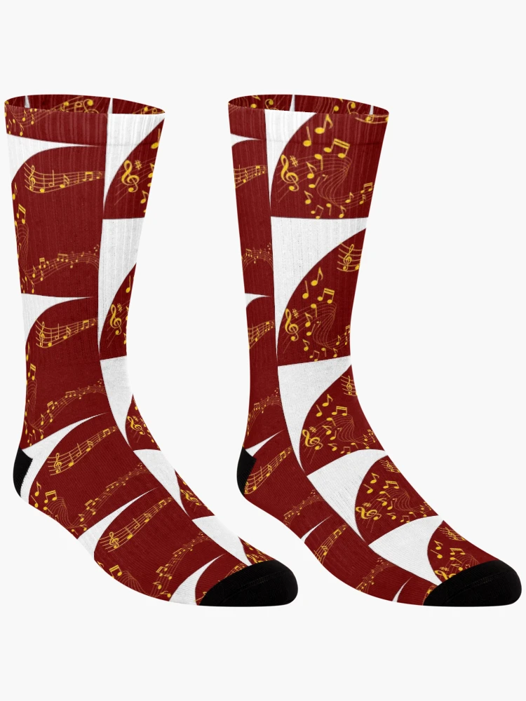 Thumbnail 3 of 5, Socks, Music Notes Pattern designed and sold by PRB1989.