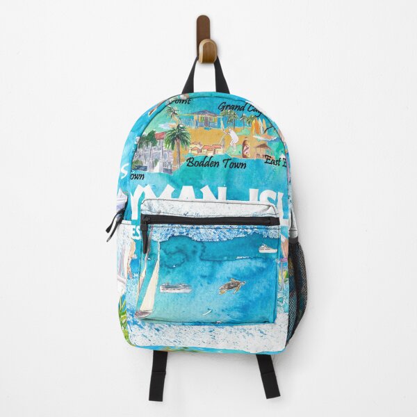 Item preview, Cayman Islands Illustrated Travel Map with Roads and Highlights designed and sold by artshop77.