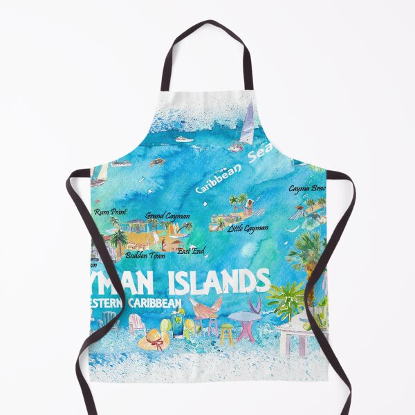 Item preview, Cayman Islands Illustrated Travel Map with Roads and Highlights designed and sold by artshop77.