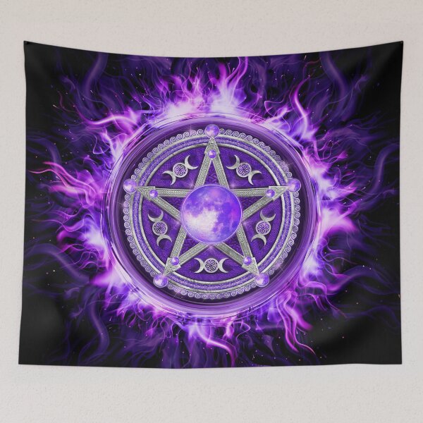 Item preview, Purple Moon Pentagram designed and sold by k9printart.