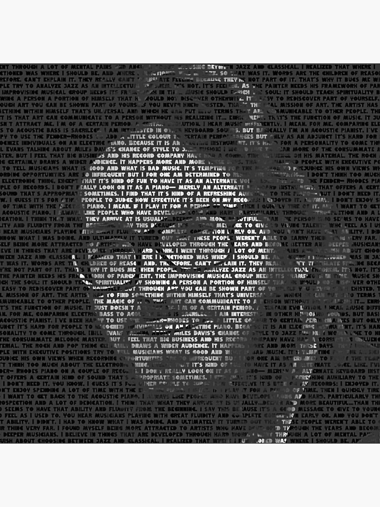 "Bill Evans Quotes Black/White Word Art" Poster for Sale by LeafyPrints