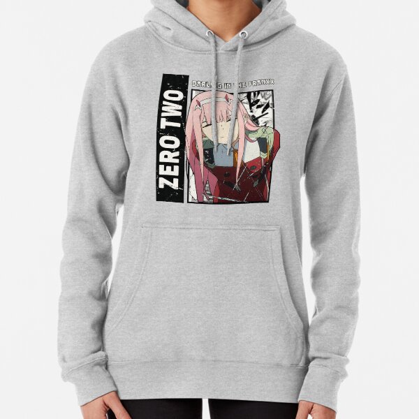 Zero two, Darling in the Franxx, anime wifu, Pullover Hoodie