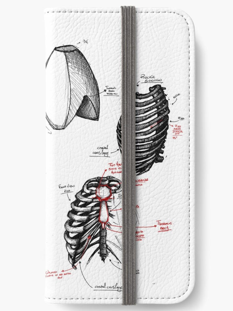 Anatomy of the female breast. iPhone Wallet for Sale by