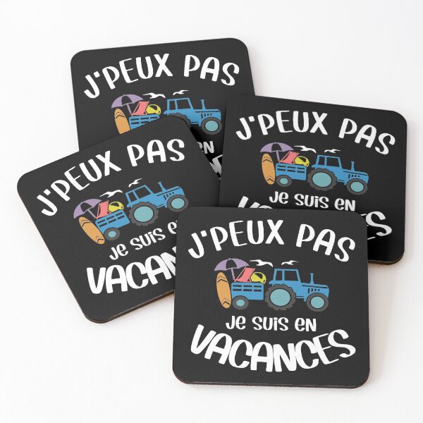 Aperçu de l'œuvre Je peux pas je suis en vacances humour tracteur créée et vendue par joozybart.