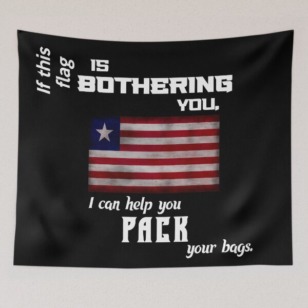 Item preview, Liberian flag - pack your bags designed and sold by 2Girls1Shirt.