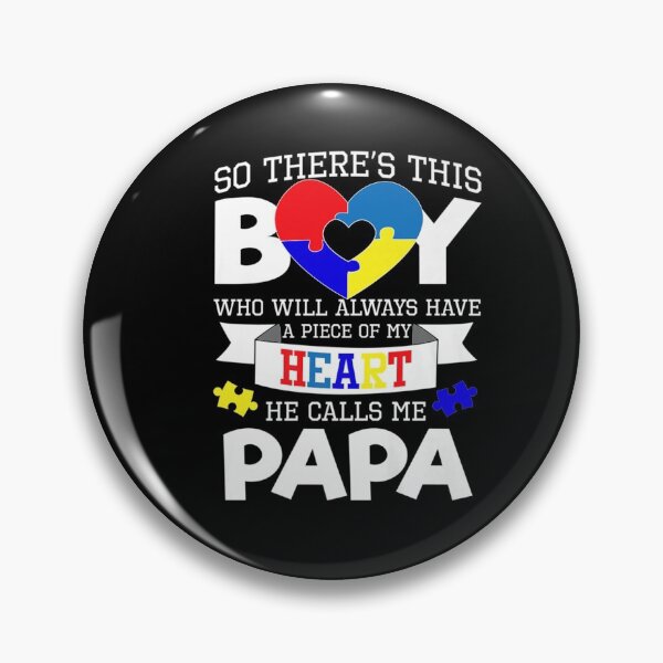 Item preview, Autistic Boy Papa Shirt Autism Awareness Piece Of My Heart designed and sold by HammonArt.