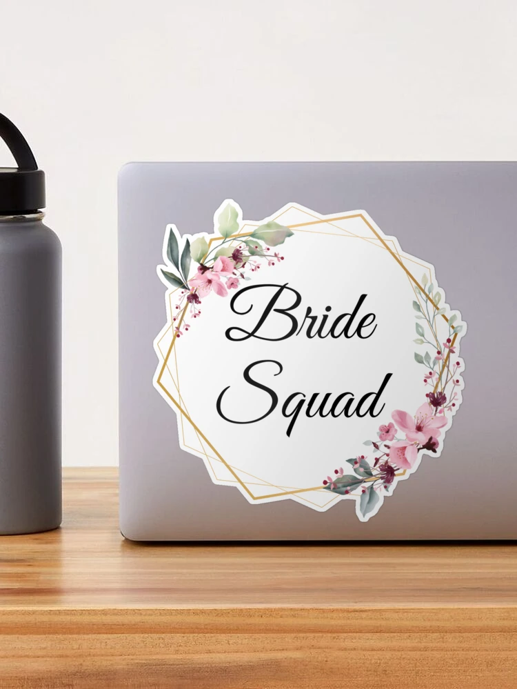 Team Bride Square Sticker, Zazzle